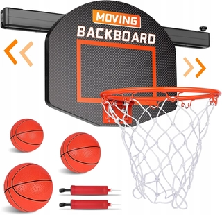 Basketbalové príslušenstvo pre deti - POHYBLIVÝ ŠTÍT NA BASKETBAL loptičky OCELOVÝ RÁM